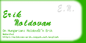 erik moldovan business card